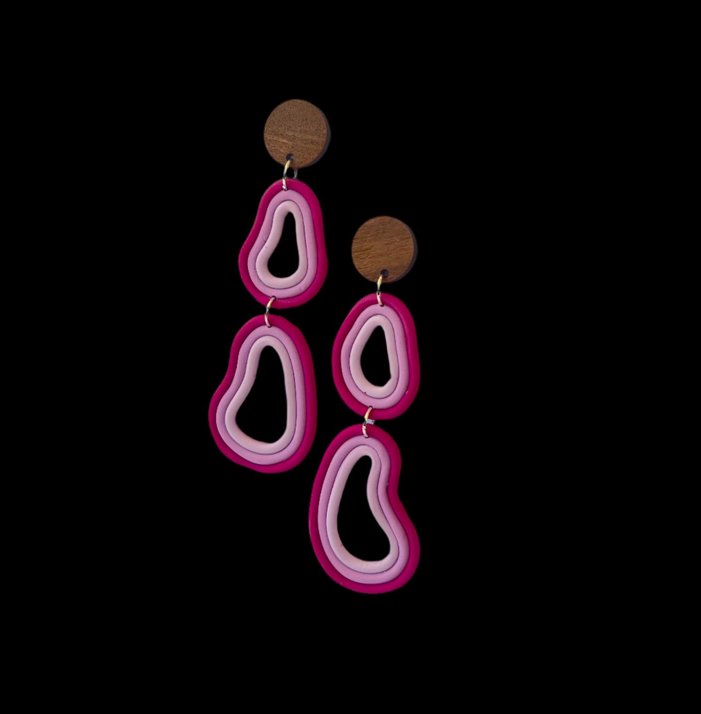 Monochromatic Pink Organic Dangles