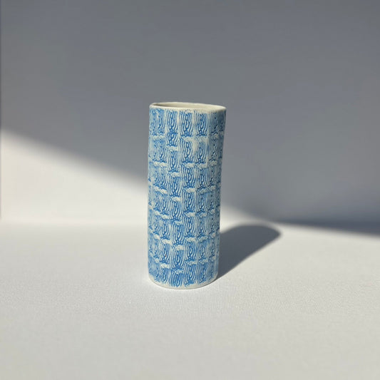 Porcelain Cobolt Blue Coral Vase