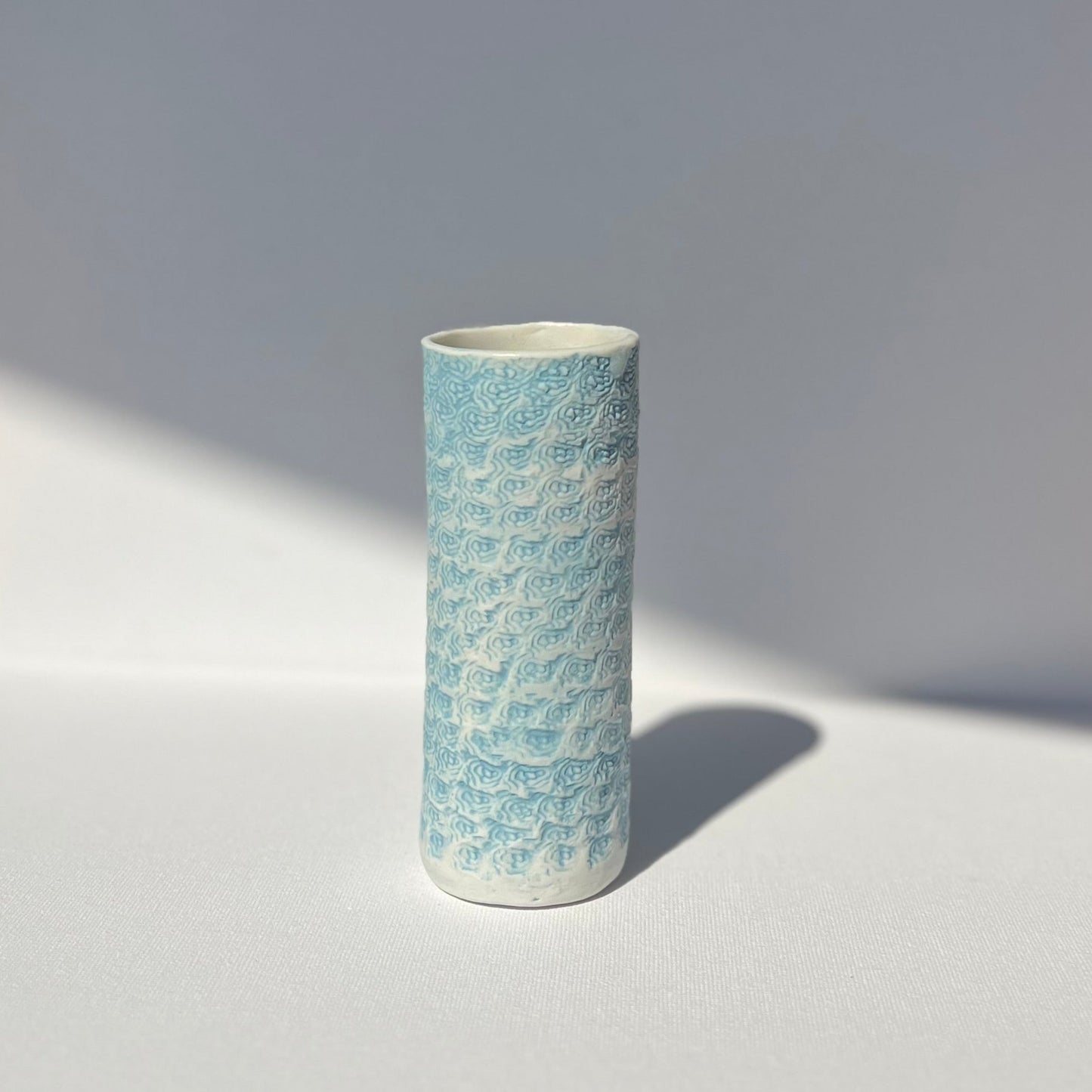 Porcelain Baby Blue Coral Vase