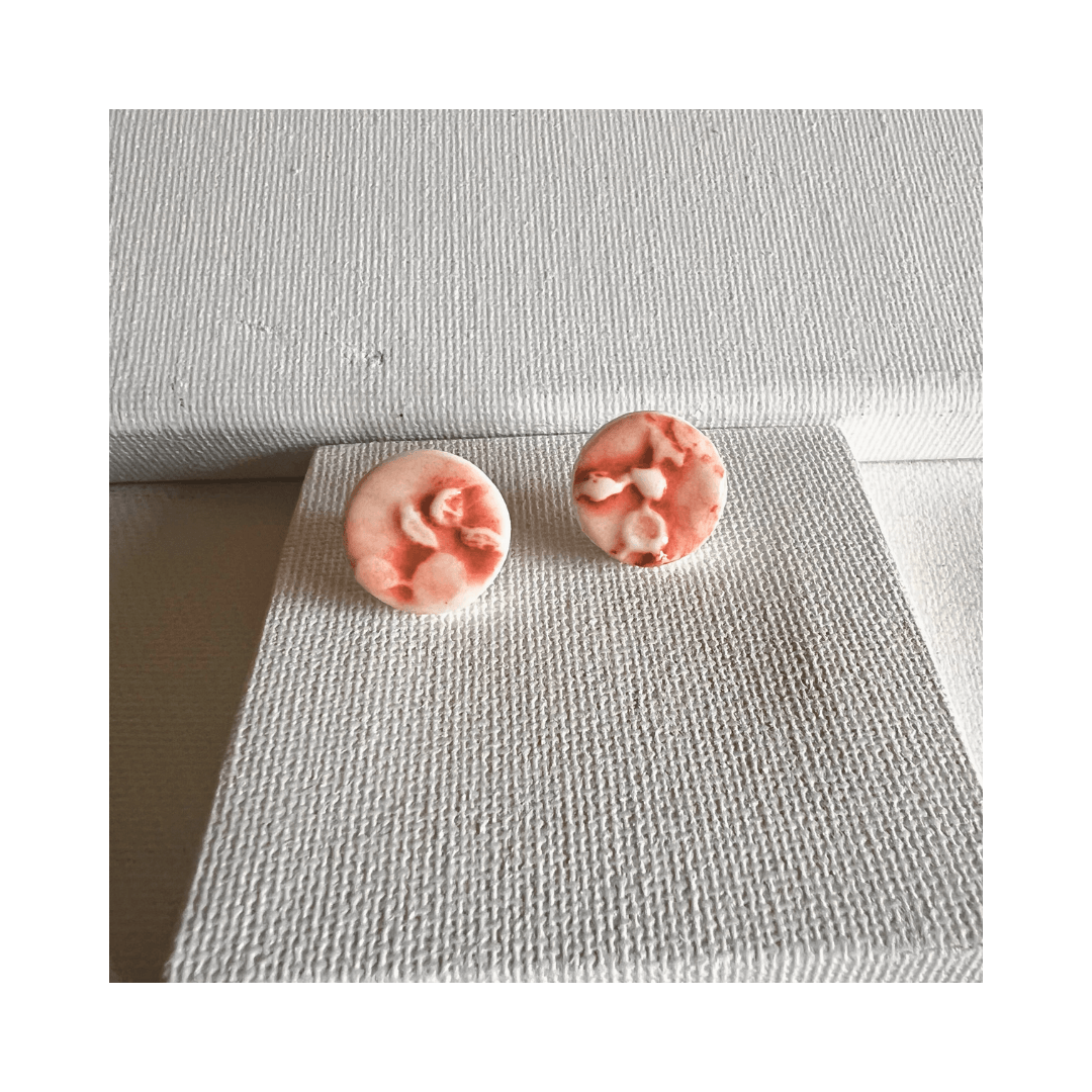 Porcelain Bobble Seaweed Studs