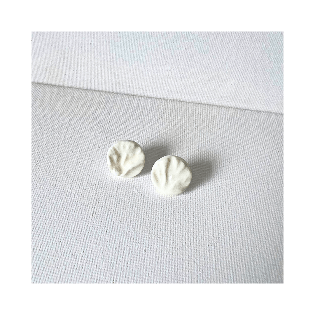 White Coral Porcelain Studs