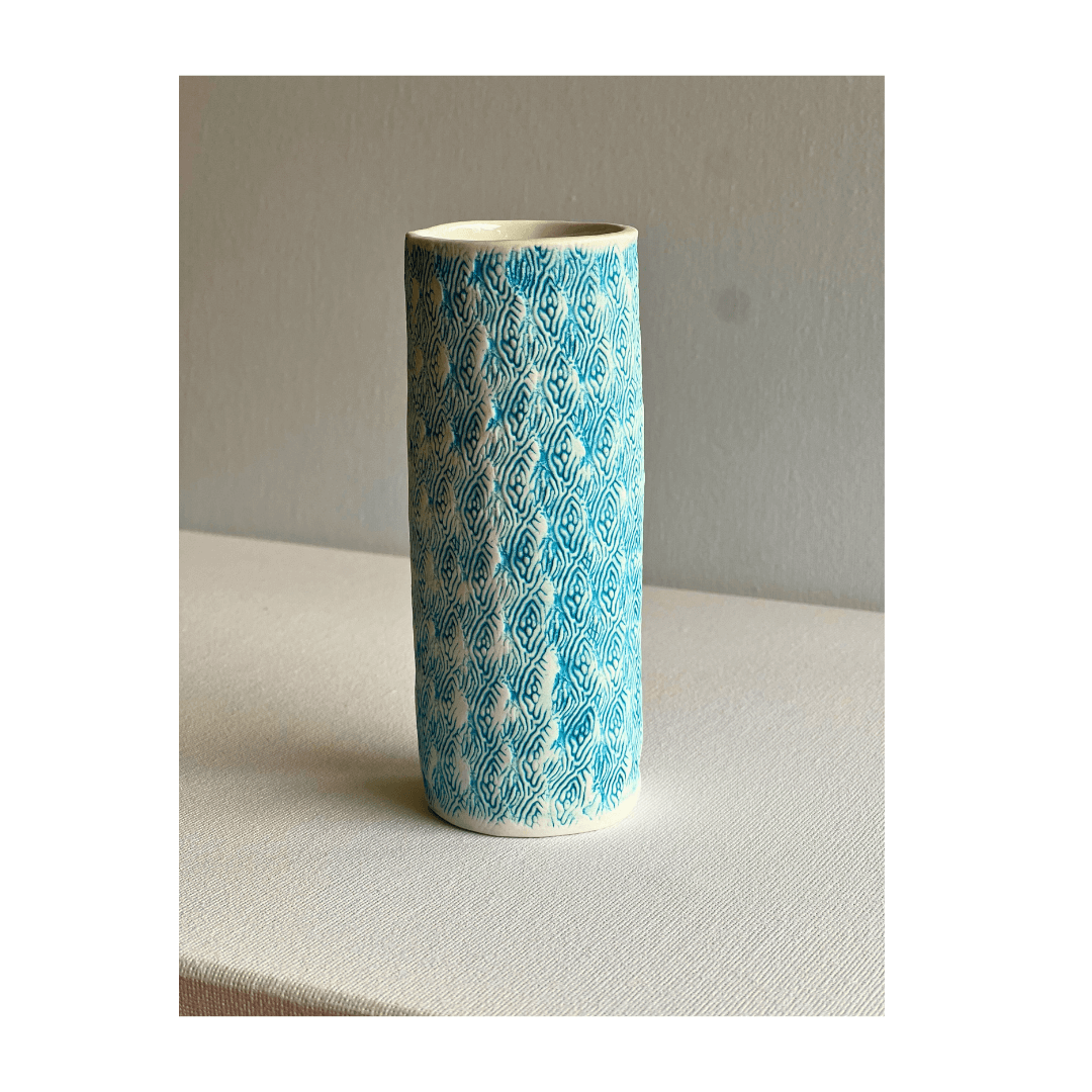 Teal Porcelain Petite Vase