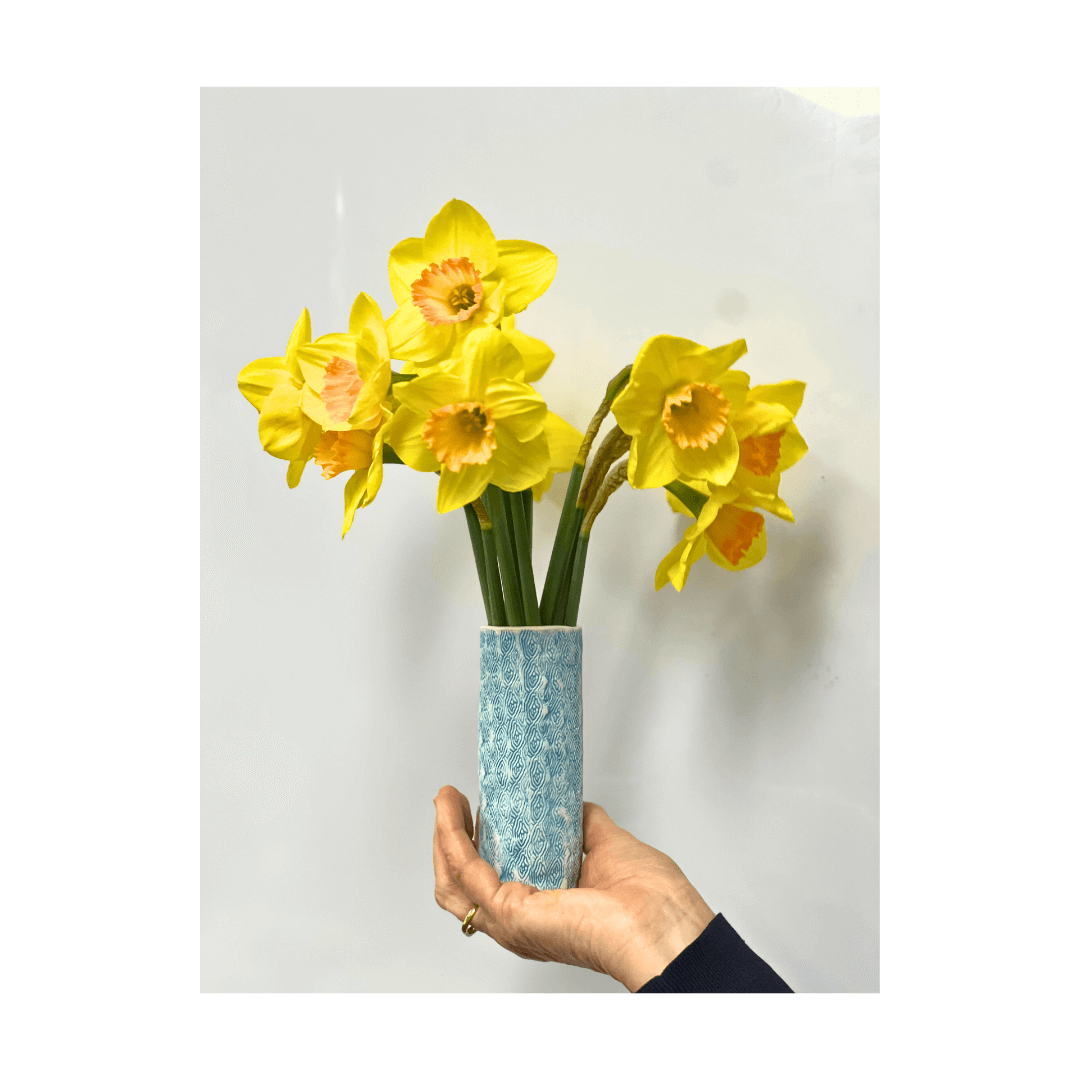 Teal Porcelain Petite Vase