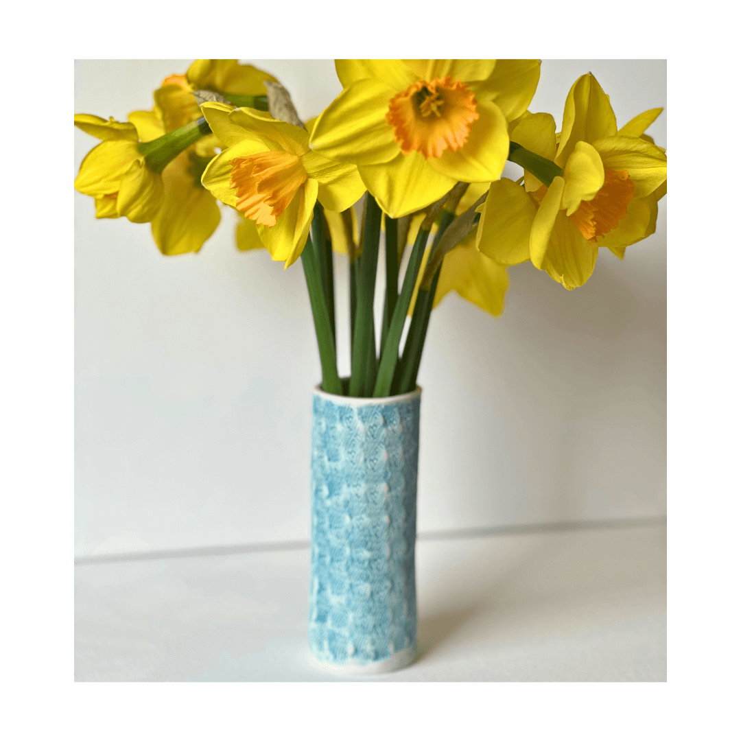 Teal Porcelain Petite Vase